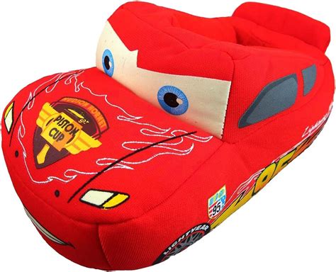 Amazon.com | Disney Boy's Lightning McQueen Cars Slippers (Exra Large 11-12 M US Little Kid ...