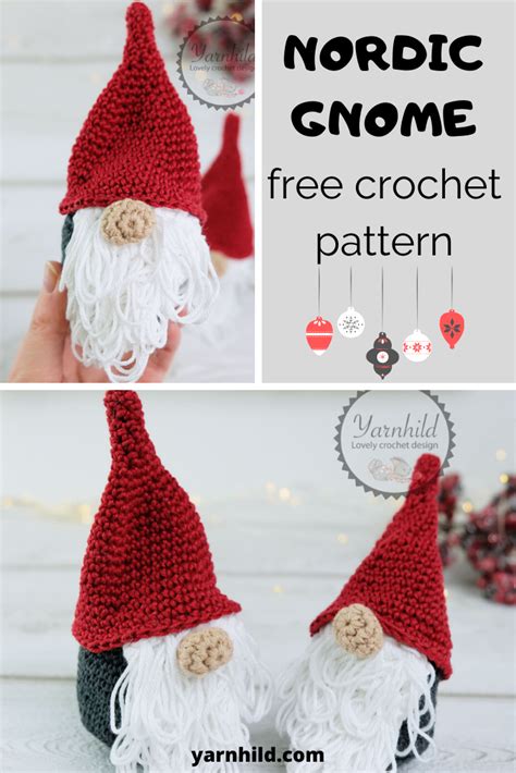 How to crochet a gnome- free video tutorial for a crochet gnome