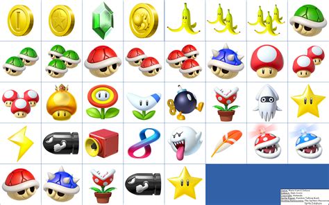 The Spriters Resource - Full Sheet View - Mario Kart 8 Deluxe - Item Icons