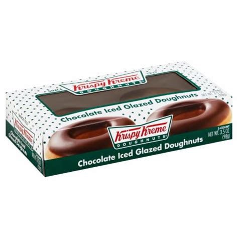 Krispy Kreme Donuts Chocolate Iced Glazed 2 Count Box, 3.5 Oz - Kroger