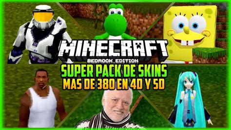 PACK DE MÁS DE 380 SKINS 4D y 5D PARA MINECRAFT PE (Bedrock) CJ, Dragon Ball etc - MonsterDroiid ...