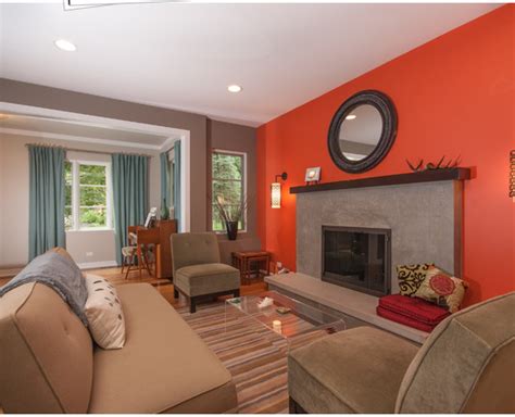 living room paint color ideas : orange combinations