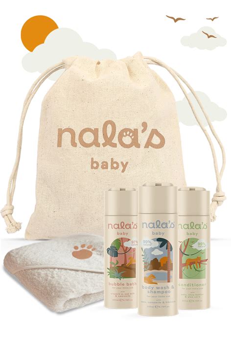 Nala’s Baby Wash Set - Including Hooded Towel & Drawstring Bag – Nala's Baby