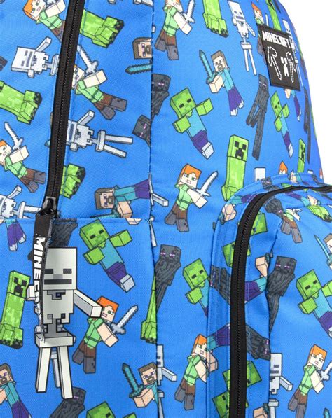 Minecraft Characters All Over Print Kids Blue Backpack — Vanilla Underground