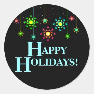 Happy Holidays Stickers | Zazzle