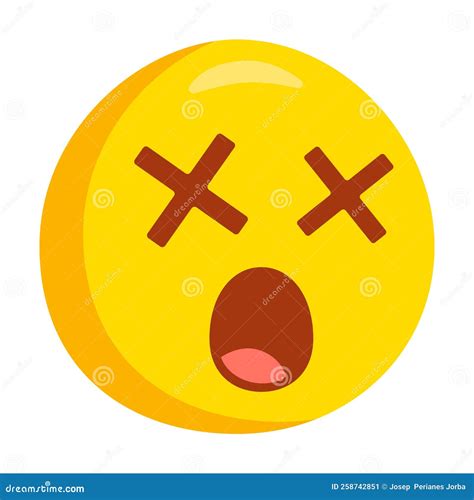 Dizzy Face Emoji Icon Illustration. Cross Eyes Symbol Emoticon Design ...