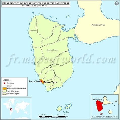 Basse-Terre Location Map, Basse-Terre Department, France