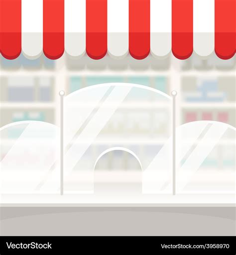 Facade of a shop store or pharmacy background Vector Image