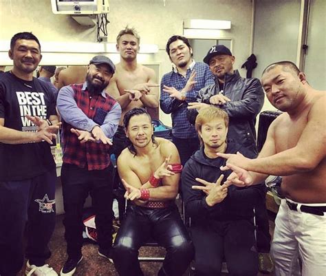 The (Japanese) members of CHAOS backstage after Shinsuke's final NJPW ...