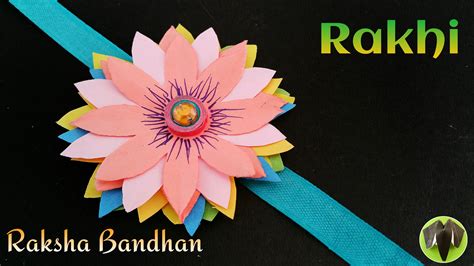 Tutorial to make Paper "Flower Rakhi Bracelet for Raksha Bandhan" | Hand... | Rakhi making ...