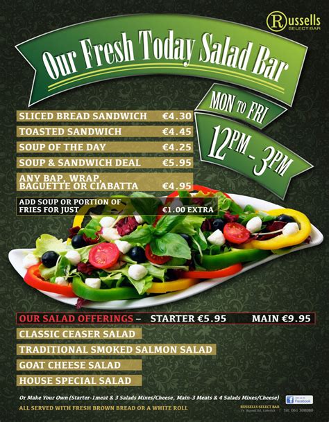 Salad Menu – Russells Select Bar