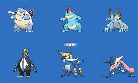 Water Starter Final Evolutions | Pokémon | Pinterest