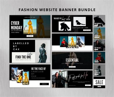 Fashion Web Banner Design Templates Shopify Clothing Online - Etsy