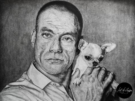 Pencil drawing of Jean-Claude Van Damme by artbyhoussam on DeviantArt