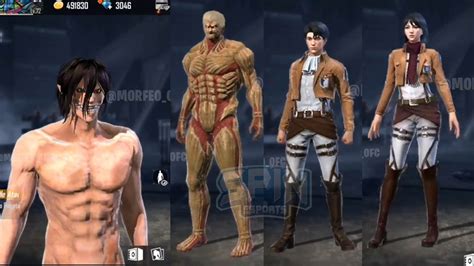 Inilah Bocoran Skin Free Fire x Attack on Titan! Ada Levi, Mikasa ...