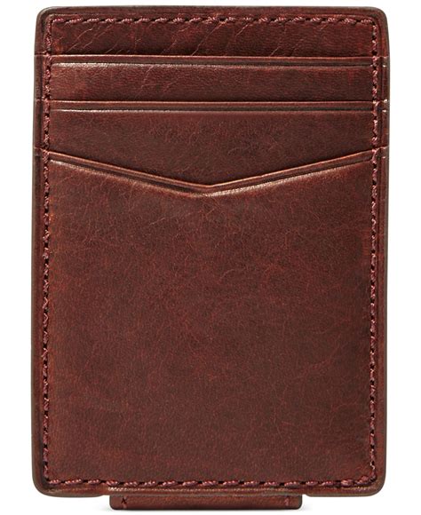 Fossil Ingram Magnetic Multicard Front-pocket Wallet in Purple for Men ...