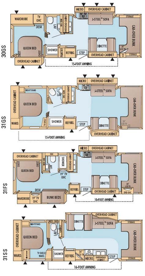 Jayco Greyhawk class C motorhome floorplans - large picture | Rv floor plans, School bus camper ...