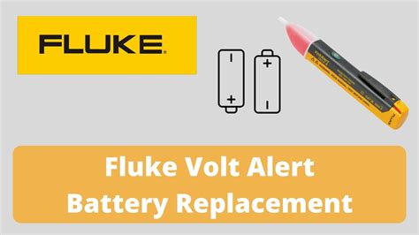 Fluke Volt Alert (1AC-A1-II) Battery Replacement - 60 Seconds or Less ...