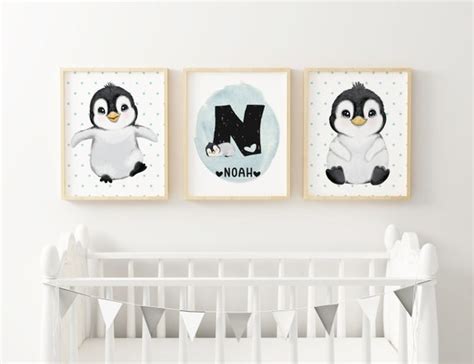 Custom Penguin Nursery Décor Nursery Décor Baby Décor | Etsy