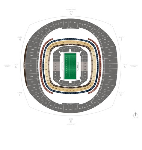 Football Seating Charts | Caesars Superdome