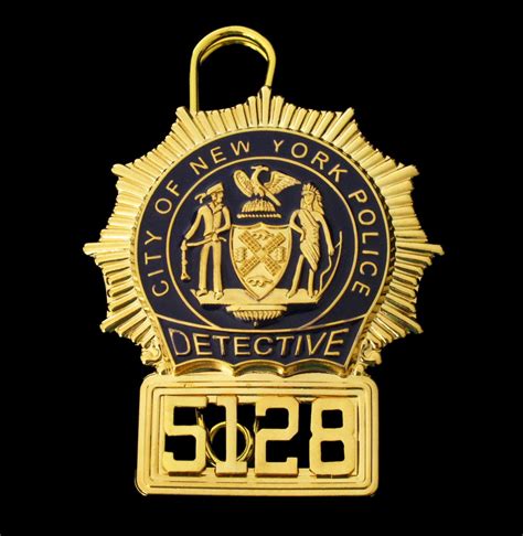 NYPD New York Police Detective Badge Solid Copper Replica Movie Props ...