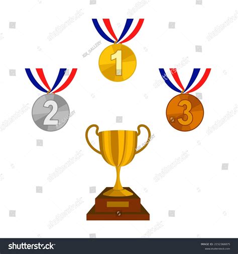 Vector Trophies Medals Gold Medal Silver Stock Vector (Royalty Free) 2152366875 | Shutterstock