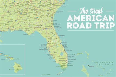 USA Road Trip Travel Map 24x36 Poster - Best Maps Ever