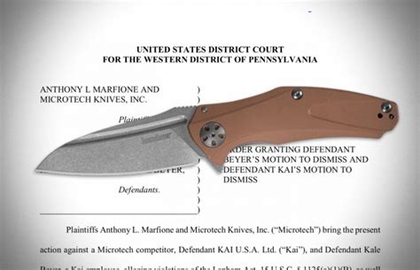 Judge Dismisses Microtech vs. KAI Lawsuit