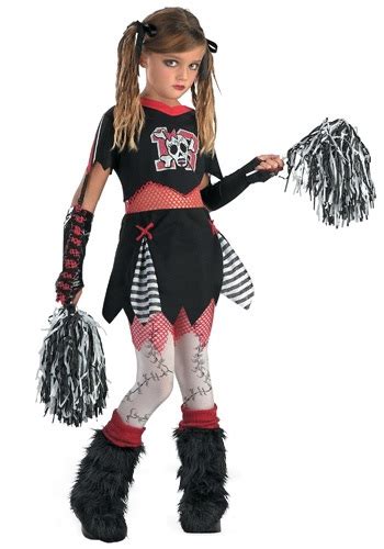 Kids Gothic Cheerleader Costume | Girl's Cheerleader Costume