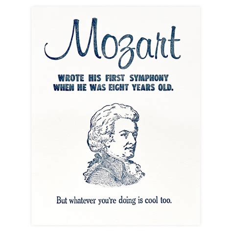 Zeichen Press Mozart Birthday Card