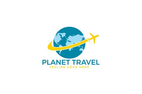 Planet Travel logo design. Travel agency sign.