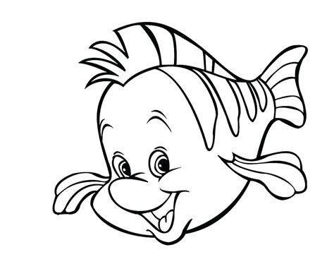 Flounder Little Mermaid Drawing | Free download on ClipArtMag