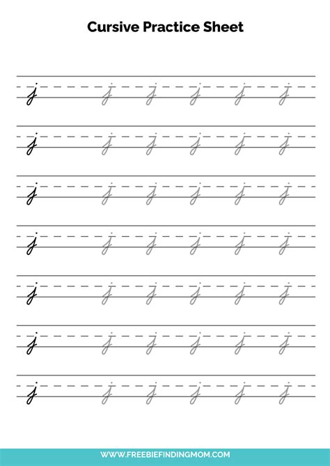 J In Cursive Cursive J Letter J Worksheets For Handwriting Practice