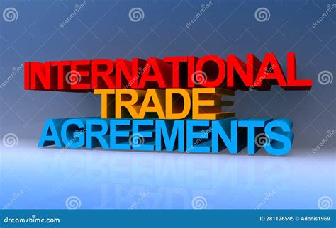 International Trade Agreements on Blue Stock Illustration - Illustration of investment ...