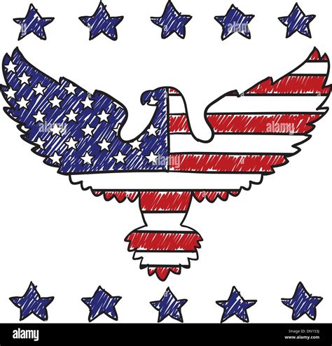 Patriotic American Eagle sketch Stock Vector Image & Art - Alamy