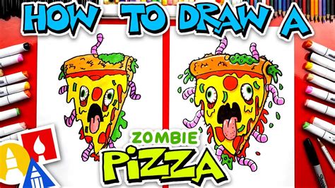 How To Draw A Zombie Pizza - YouTube