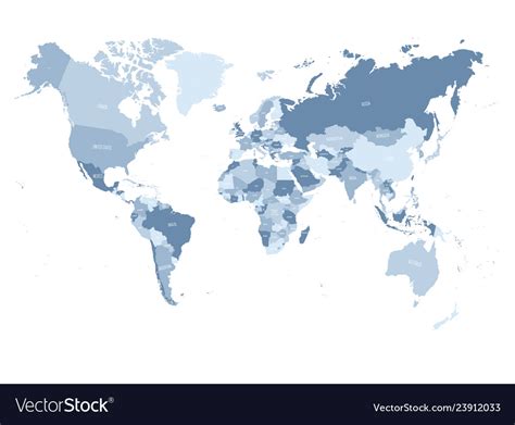 Geopolitical world map high detail political Vector Image