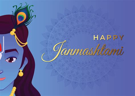 Happy Janmashtami Lord Krishna birthday festival background design 9291034 Vector Art at Vecteezy