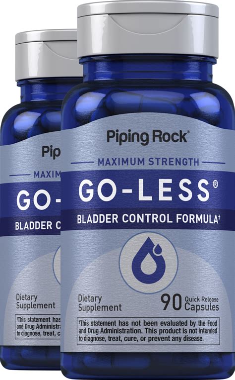 Go-Less Bladder Control Formula (Maximum Strength), 90 Capsules x 2 Bottles | Pills and ...