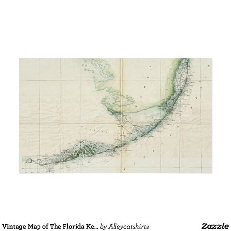 Vintage Map of The Florida Keys (1859) Poster | Zazzle | Vintage map, Florida keys, Vintage