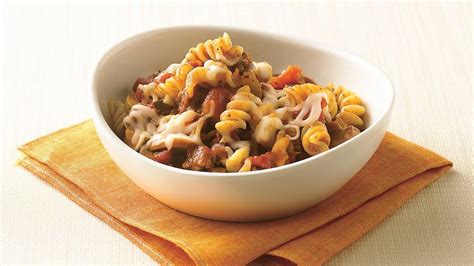 Rotini with Spicy Meat Sauce recipe from Pillsbury.com