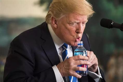 Trump drinking water | Donald Trump | Know Your Meme