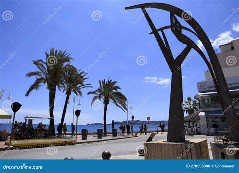 Beautiful Seafront Promenade in the Old Town of Javea Editorial Stock ...