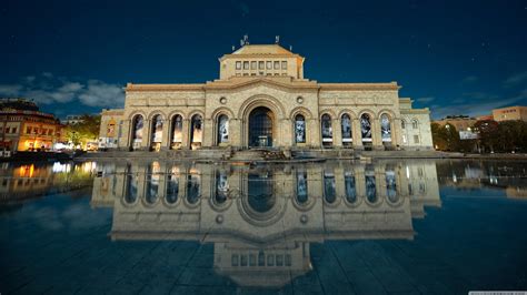 Armenia, Yerevan, Building Reflection in Water, Hayk Barseghyans HD ...