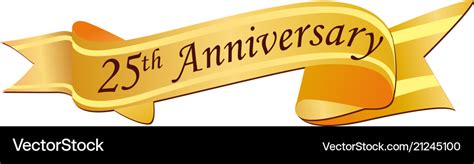 25th anniversary logo Royalty Free Vector Image