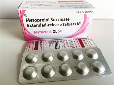 Metoprolol Succinate Extended Release 50 mg tablets, Packaging Type: Box at Rs 75/stripe in ...