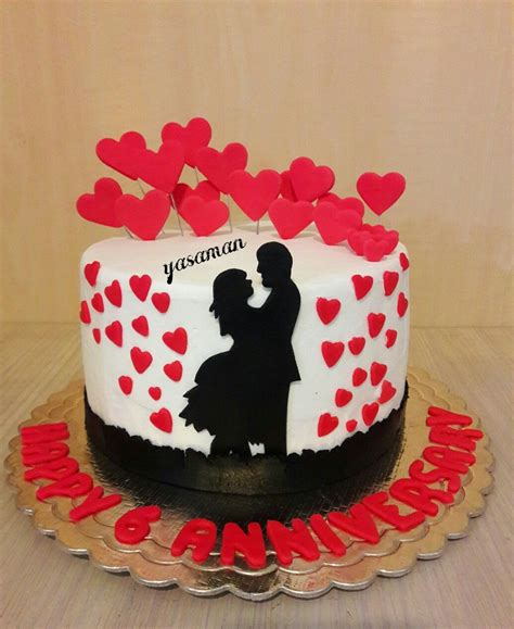 Romantic Simple Anniversary Cake Design : Romantic Anniversary Cake Cake By Artym Cakesdecor ...