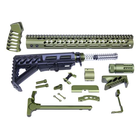 AR-15 Green Anodized Full Rifle Parts Kit | Veriforce Tactical