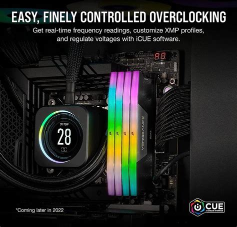 Corsair VENGEANCE RGB 32GB (2x 16GB) DDR5 Desktop Memory Kit, 6000MHz Speed, 36-36-36-76 Latency ...