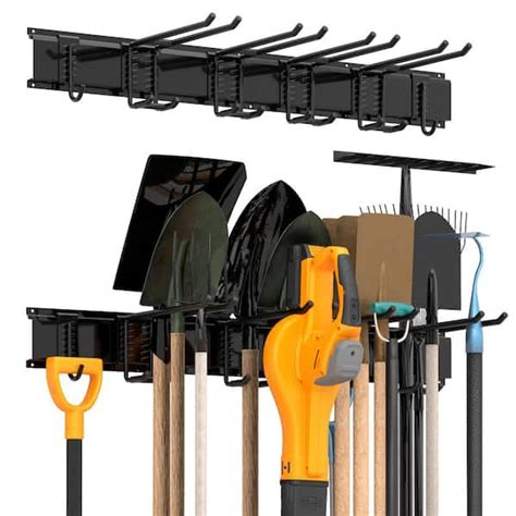 Sttoraboks 34 in. Garage Tool Storage Steel Rack, 300 lbs. Load Capacity Wall Mounted Storage ...